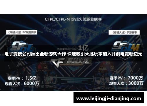 电子竞技公司推出全新游戏大作 快速吸引大批玩家加入开创电竞新纪元